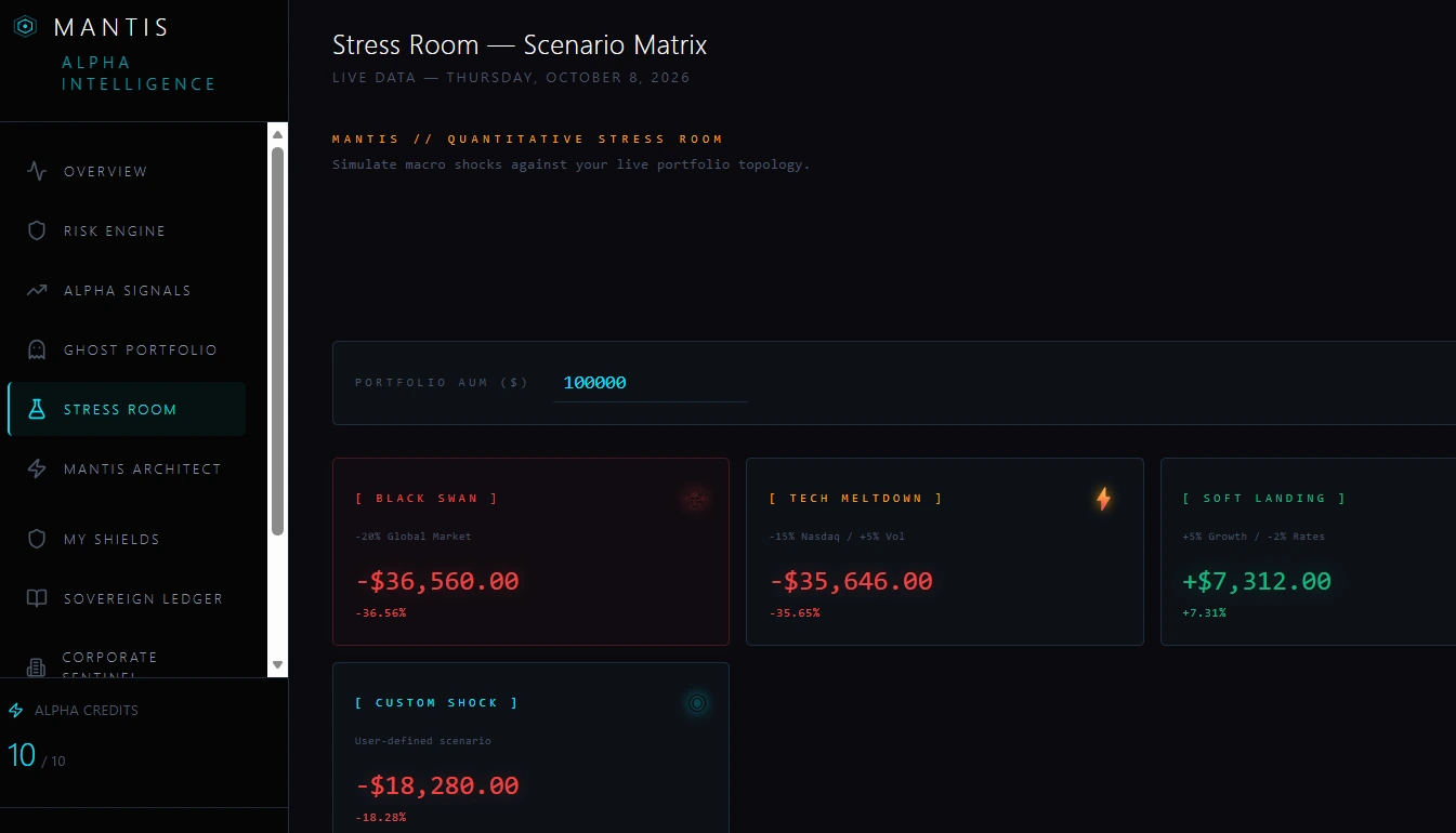 MANTIS: matriz de escenarios y estrés